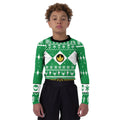 Mighty Morphin Green Ranger Christmas Kids Rash Guard