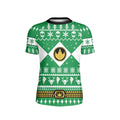 Mighty Morphin Green Ranger Christmas Kids Rash Guard