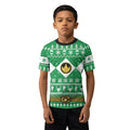 Mighty Morphin Green Ranger Christmas Kids Rash Guard