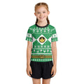 Mighty Morphin Green Ranger Christmas Kids Rash Guard