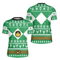Mighty Morphin Green Ranger Christmas Kids Rash Guard