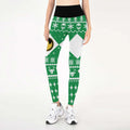 Mighty Morphin Green Ranger Christmas Leggings