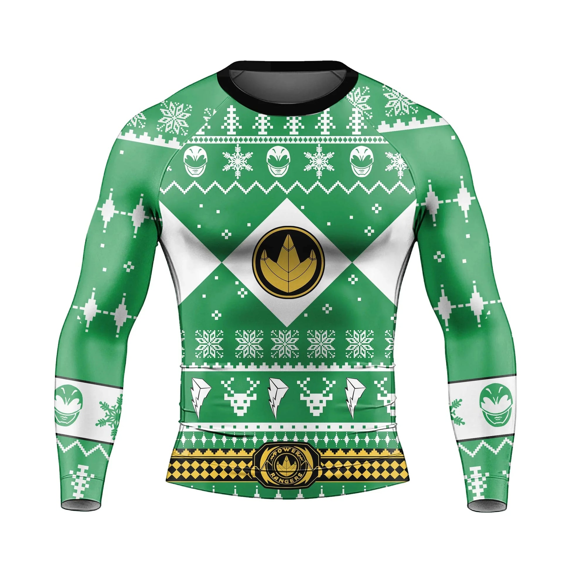 Mighty Morphin Green Ranger Christmas Rash Guard