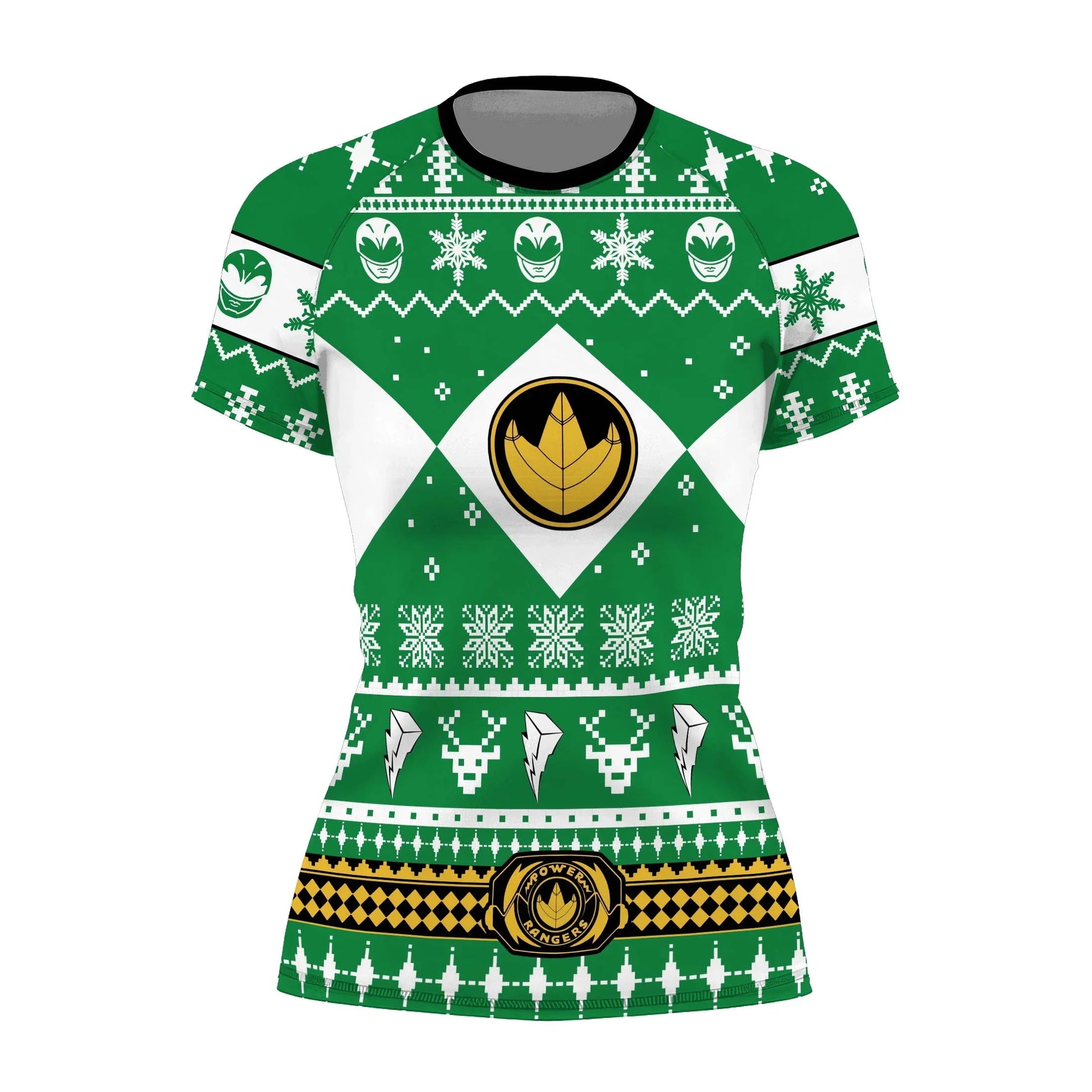 Mighty Morphin Green Ranger Christmas Rash Guard