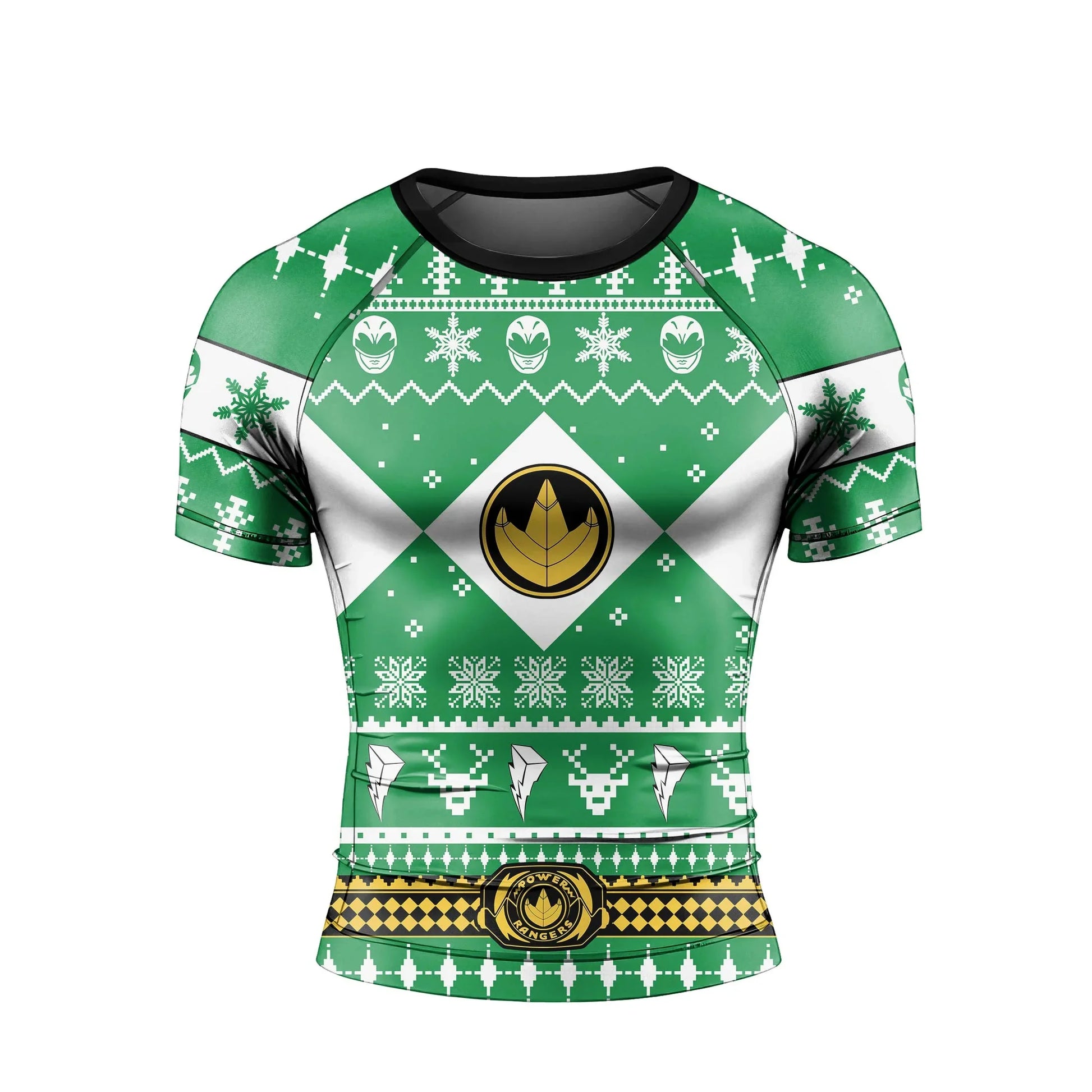 Mighty Morphin Green Ranger Christmas Rash Guard