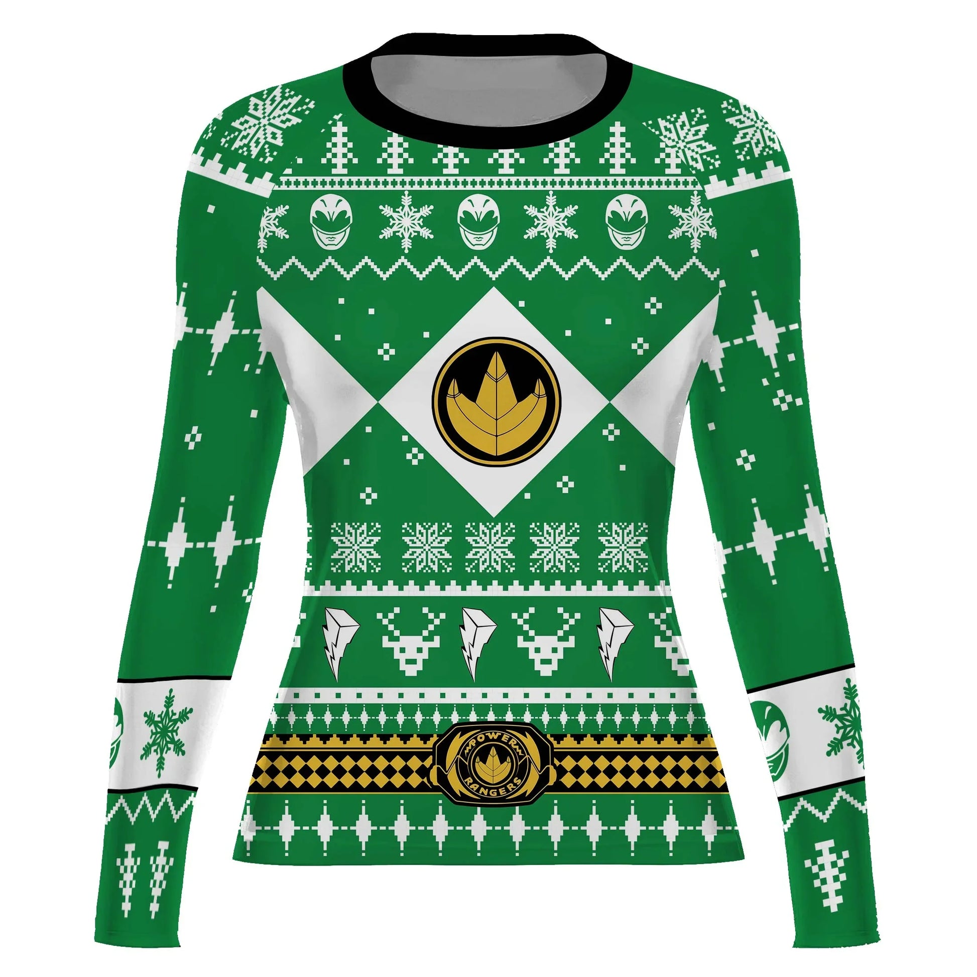 Mighty Morphin Green Ranger Christmas Rash Guard