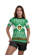 Mighty Morphin Green Ranger Christmas Rash Guard
