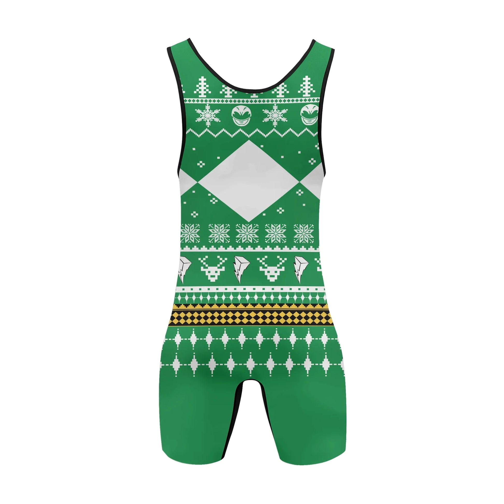 Mighty Morphin Green Ranger Christmas Wrestling Singlet
