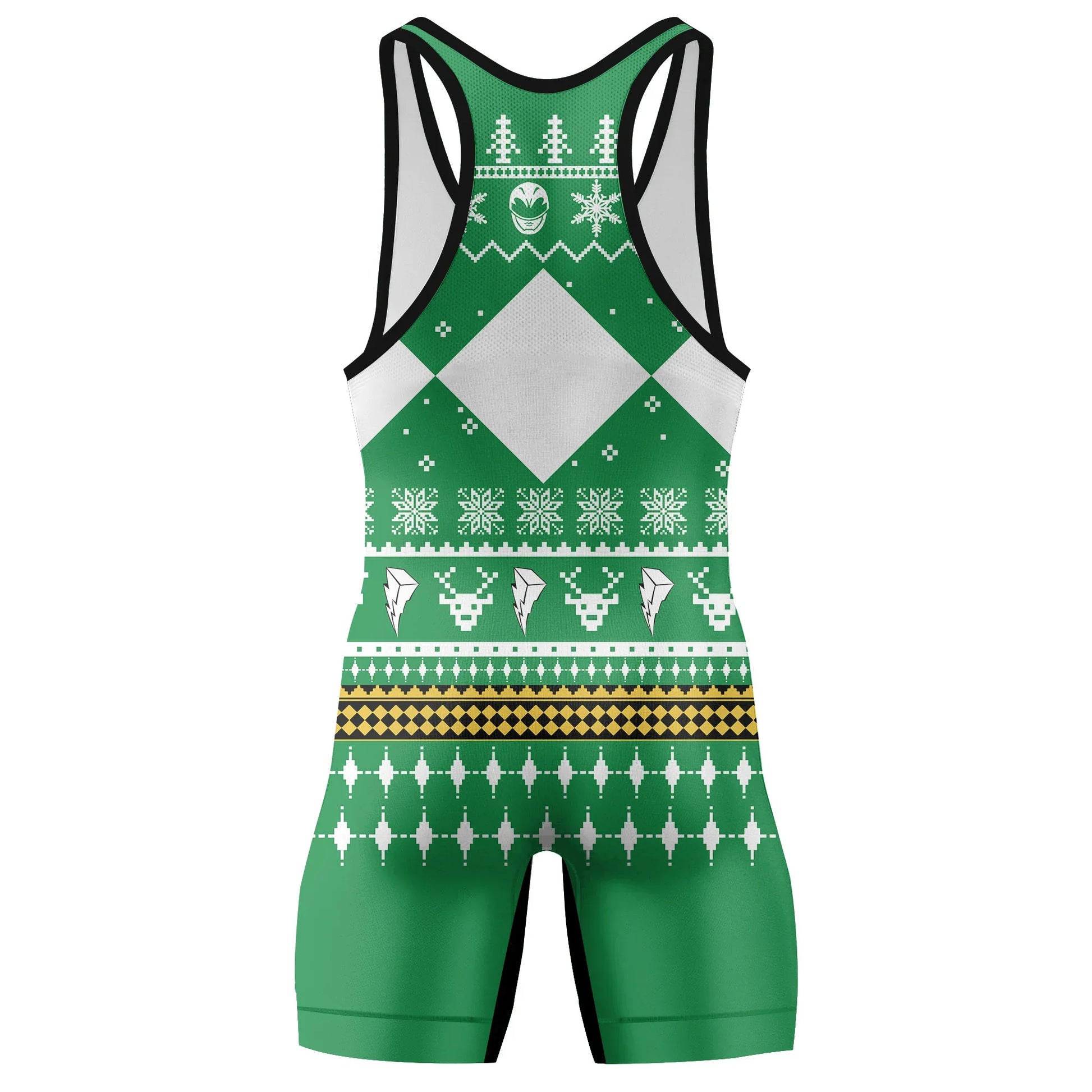 Mighty Morphin Green Ranger Christmas Wrestling Singlet