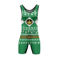 Mighty Morphin Green Ranger Christmas Wrestling Singlet