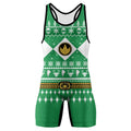 Mighty Morphin Green Ranger Christmas Wrestling Singlet
