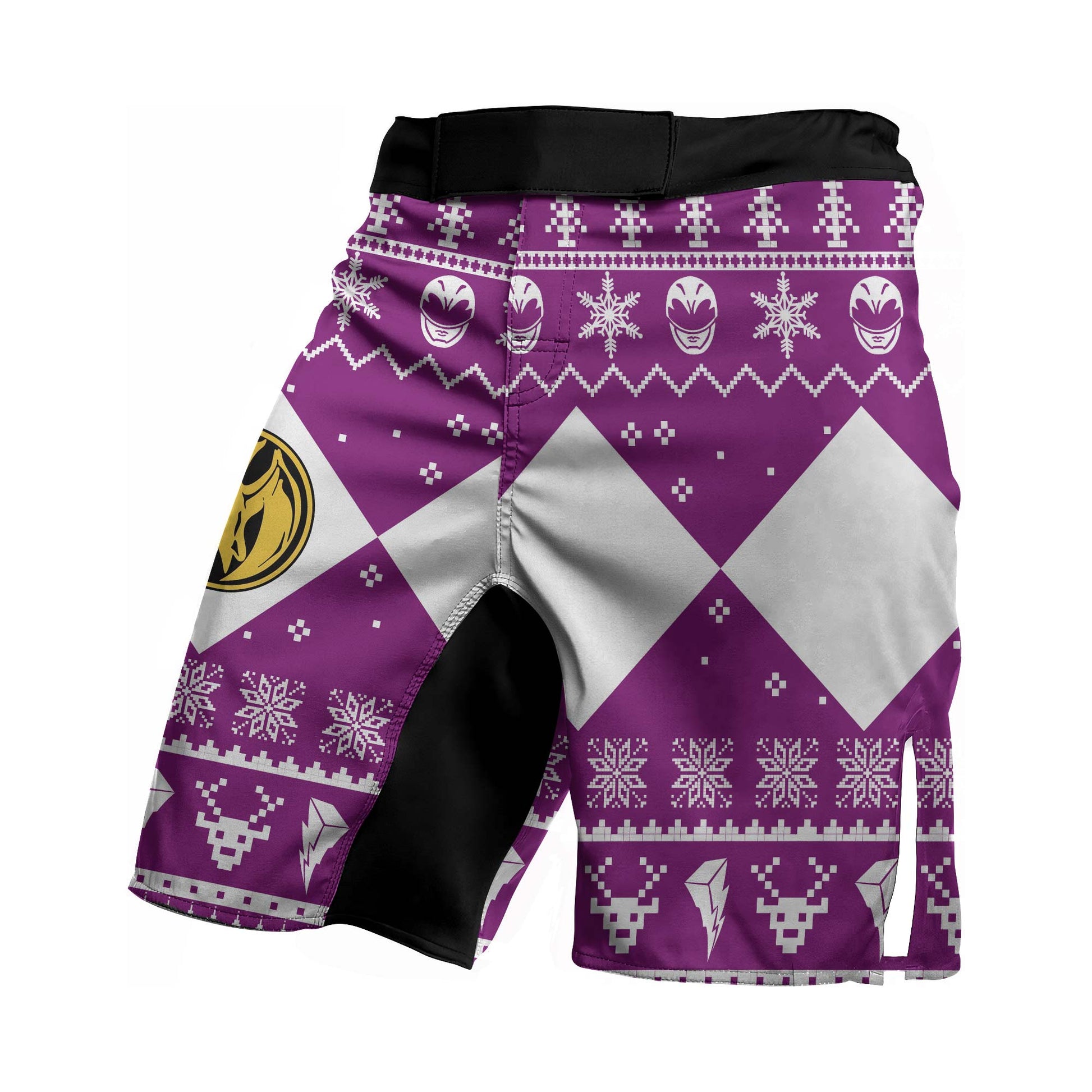 Mighty Morphin Pink Ranger Christmas Fight Shorts