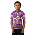 Mighty Morphin Pink Ranger Christmas Kids Rash Guard