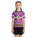 Mighty Morphin Pink Ranger Christmas Kids Rash Guard
