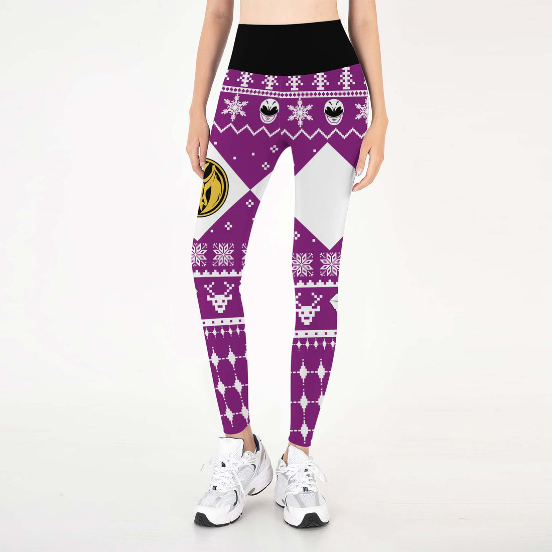 Mighty Morphin Pink Ranger Christmas Leggings