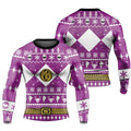 Mighty Morphin Pink Ranger Christmas Rash Guard