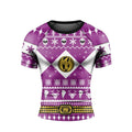 Mighty Morphin Pink Ranger Christmas Rash Guard