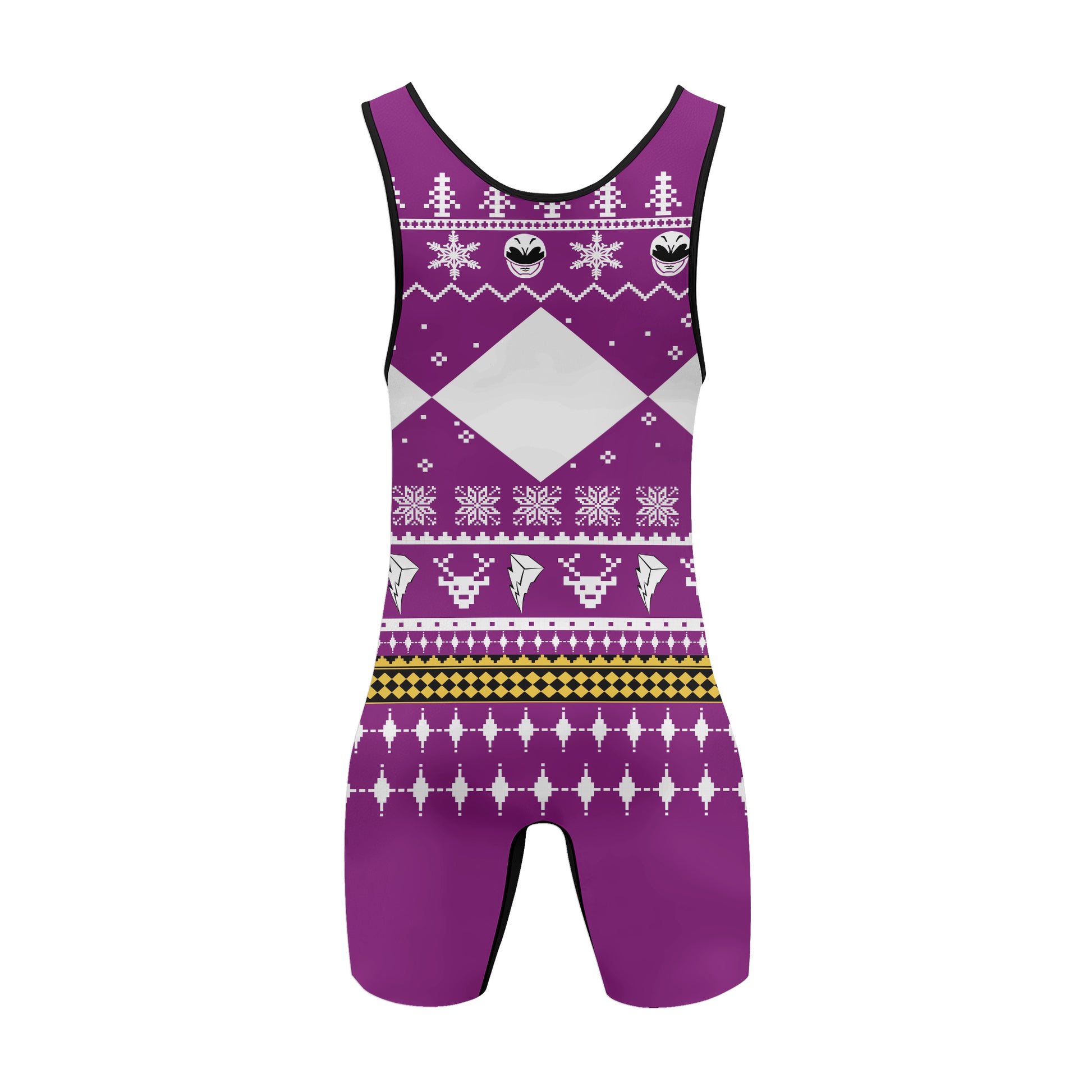 Mighty Morphin Pink Ranger Christmas Wrestling Singlet