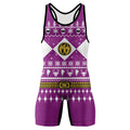 Mighty Morphin Pink Ranger Christmas Wrestling Singlet