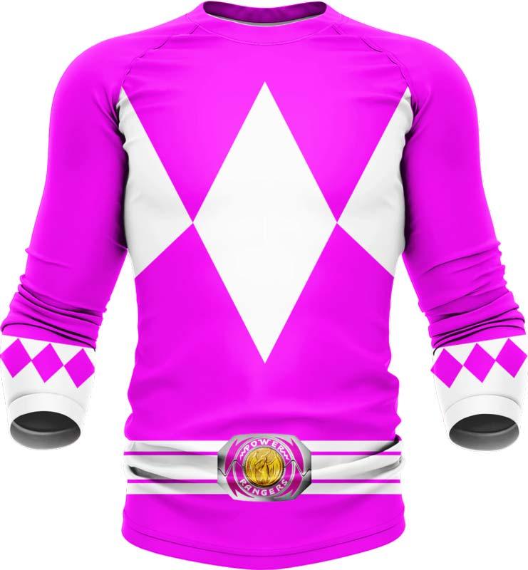 Mighty Morphin Pink Ranger Long Sleeve Rash Guard