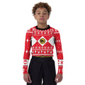 Mighty Morphin Red Ranger Christmas Kids Rash Guard