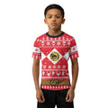 Mighty Morphin Red Ranger Christmas Kids Rash Guard
