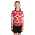 Mighty Morphin Red Ranger Christmas Kids Rash Guard
