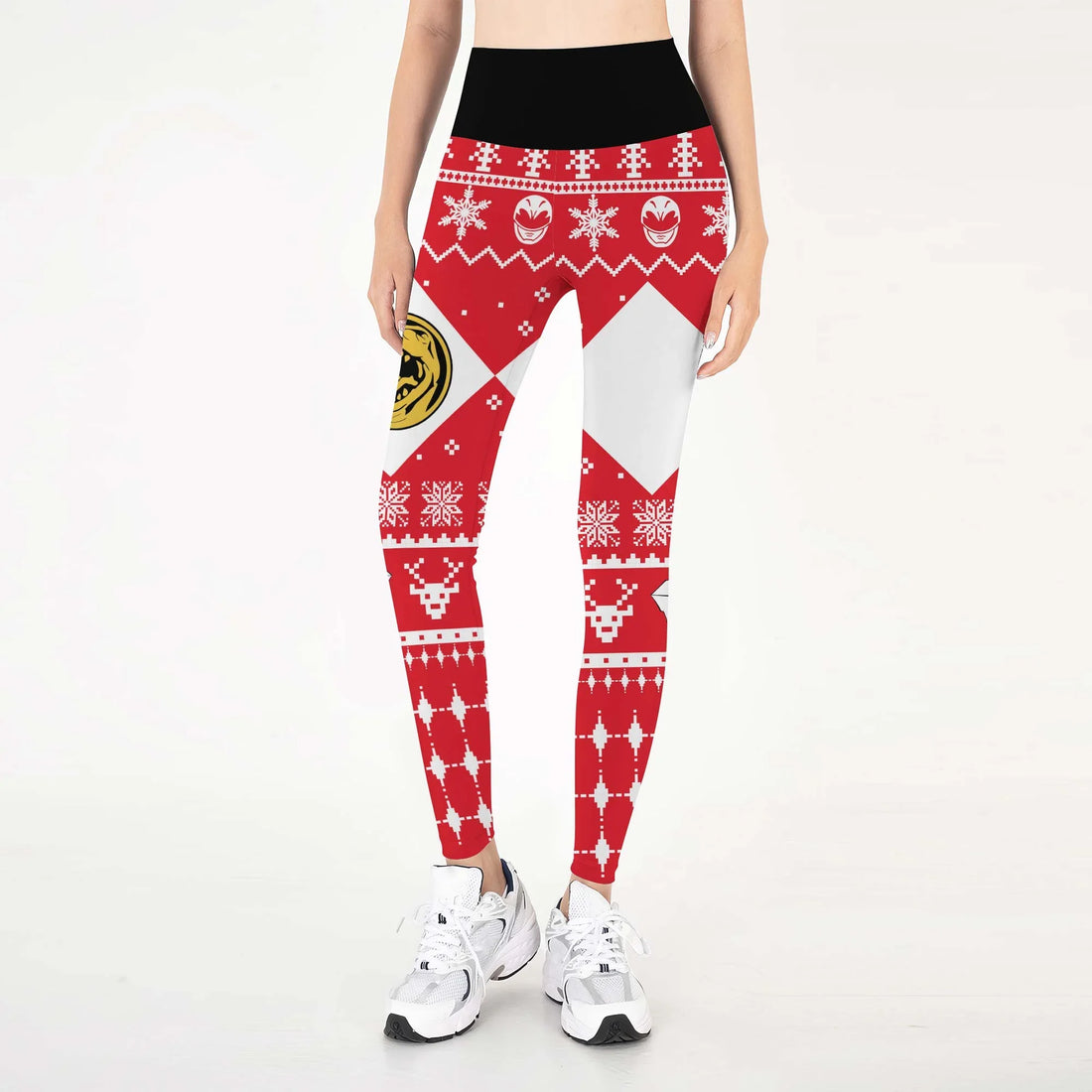Mighty Morphin Red Ranger Christmas Leggings