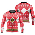 Mighty Morphin Red Ranger Christmas Rash Guard