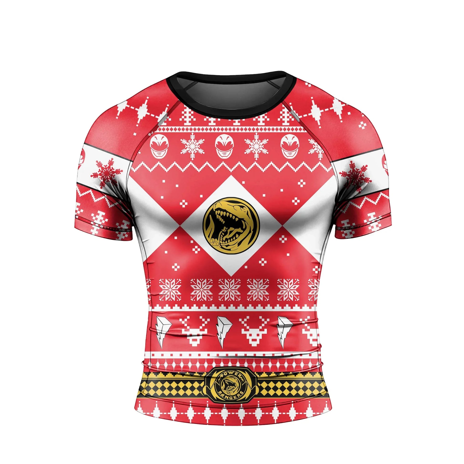 Mighty Morphin Red Ranger Christmas Rash Guard