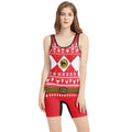 Mighty Morphin Red Ranger Christmas Wrestling Singlet