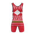 Mighty Morphin Red Ranger Christmas Wrestling Singlet