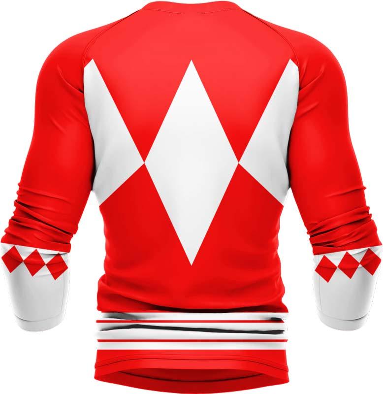 Mighty Morphin Red Ranger Long Sleeve Rash Guard