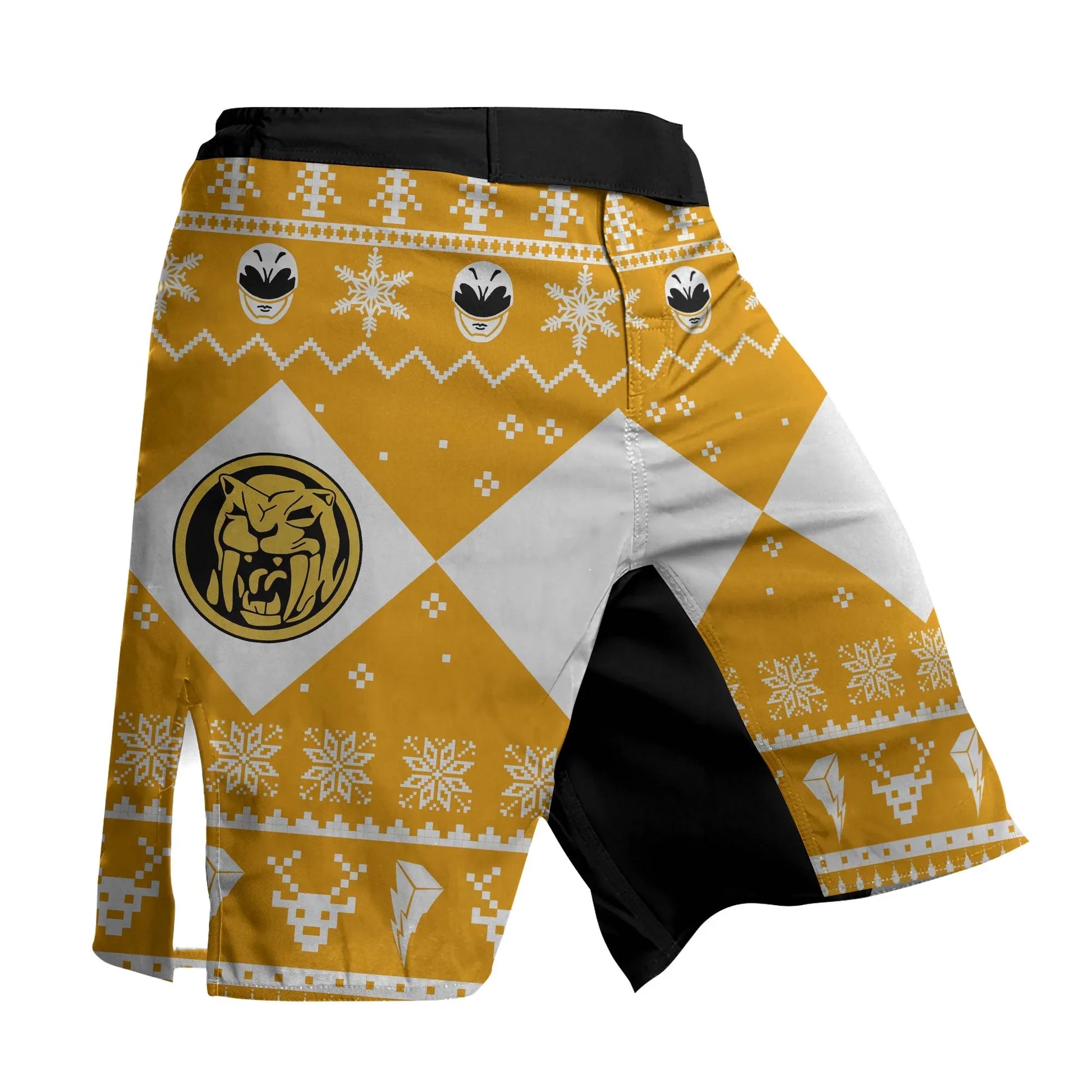 Mighty Morphin Yellow Ranger Christmas Fight Shorts