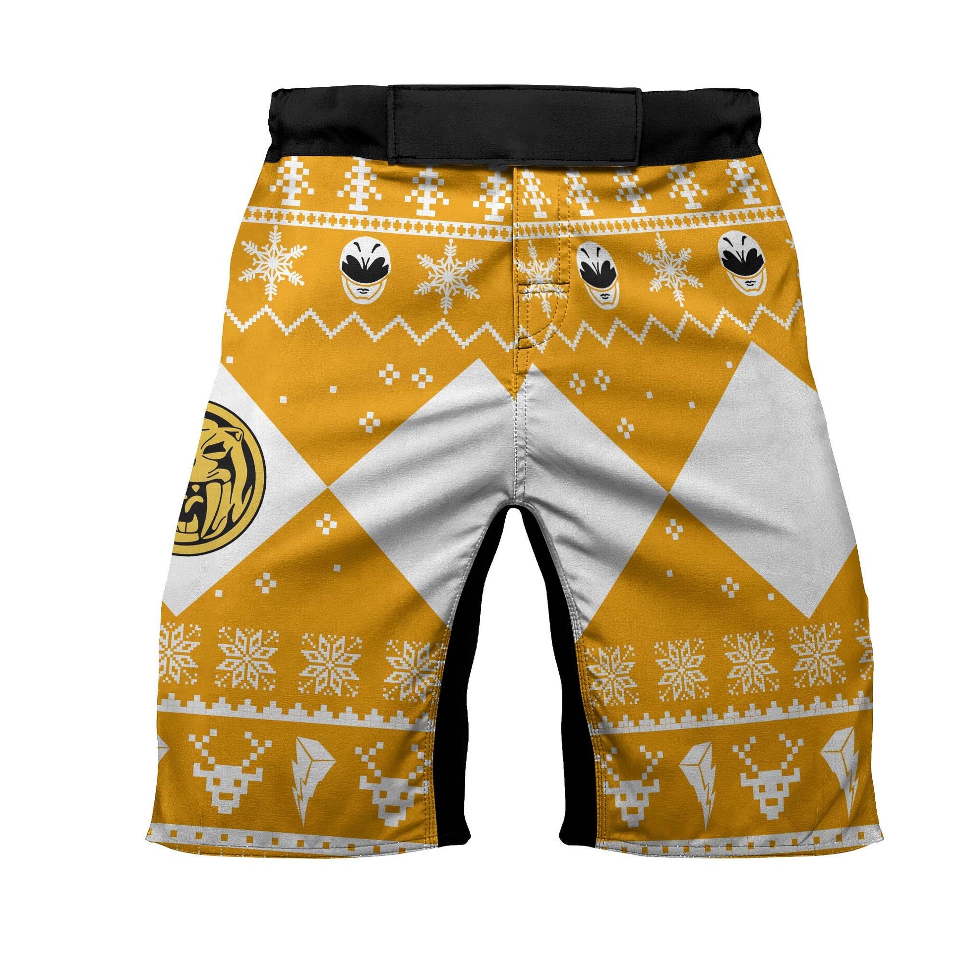 Mighty Morphin Yellow Ranger Christmas Fight Shorts