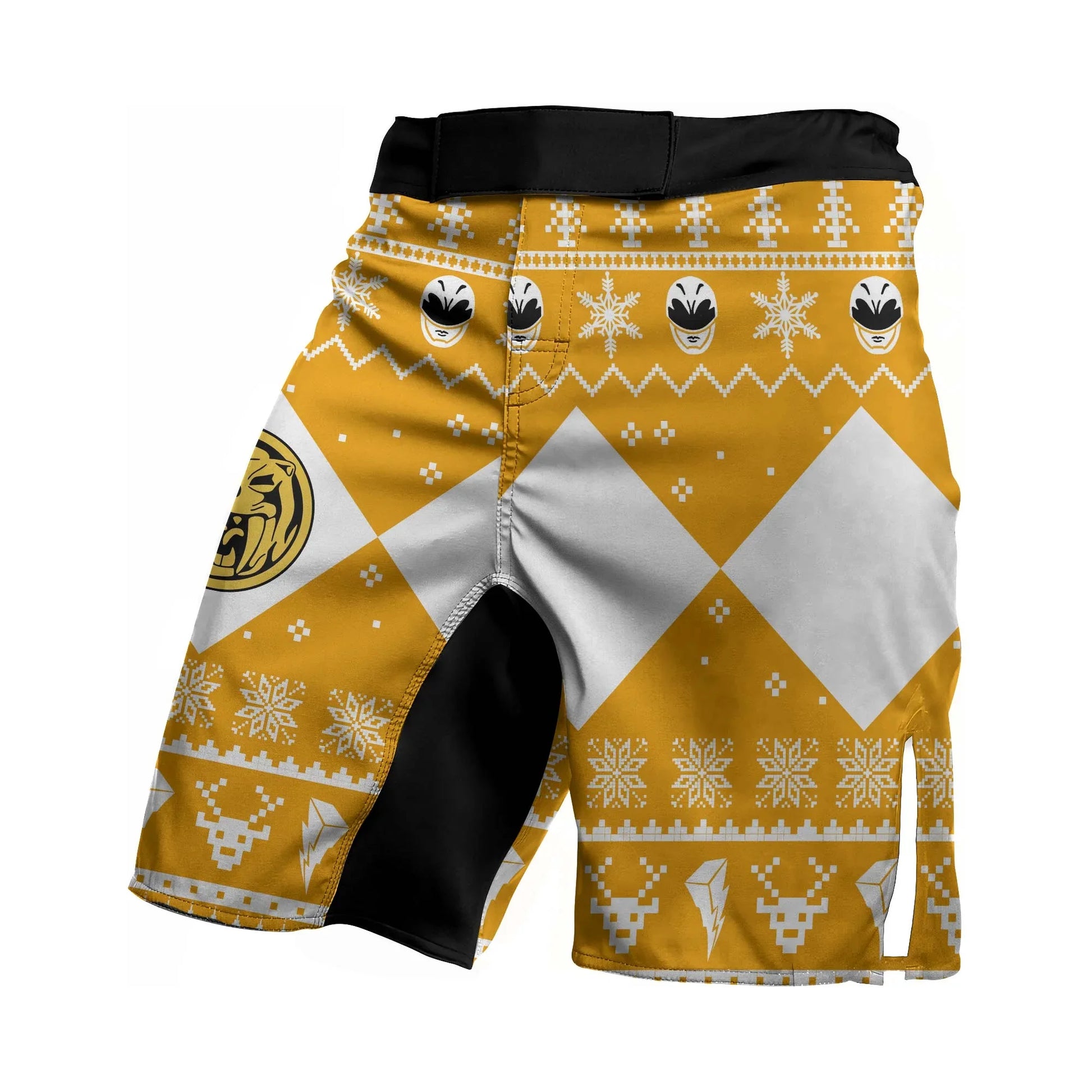 Mighty Morphin Yellow Ranger Christmas Fight Shorts