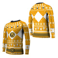 Mighty Morphin Yellow Ranger Christmas Kids Rash Guard