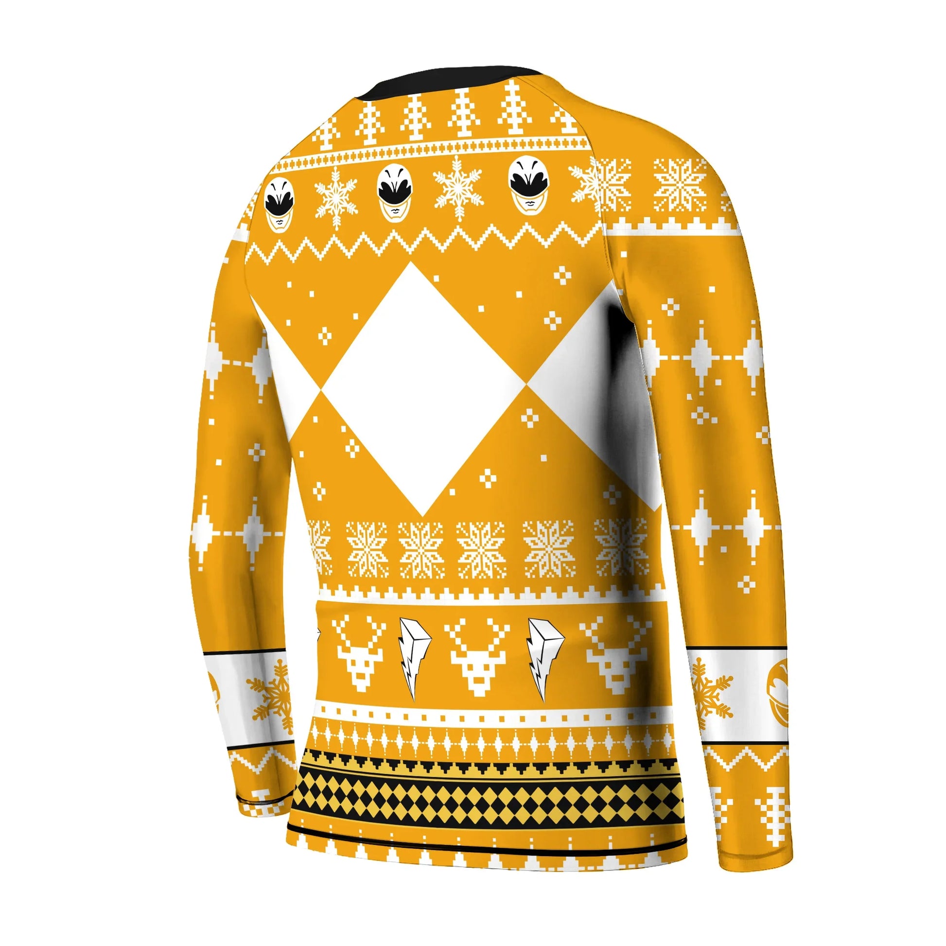 Mighty Morphin Yellow Ranger Christmas Kids Rash Guard