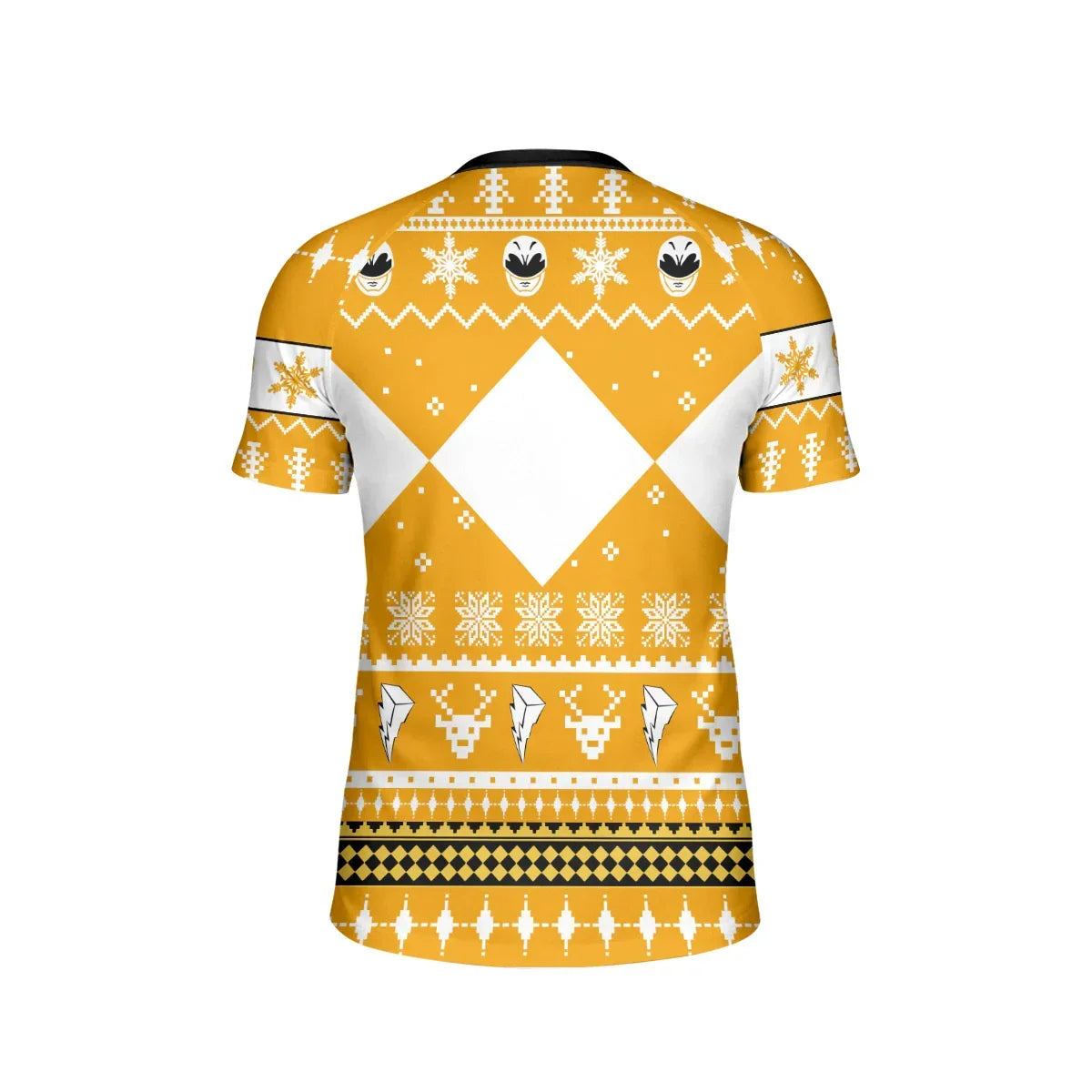 Mighty Morphin Yellow Ranger Christmas Kids Rash Guard