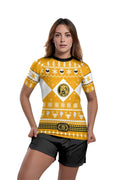 Mighty Morphin Yellow Ranger Christmas Rash Guard