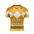 Mighty Morphin Yellow Ranger Christmas Rash Guard