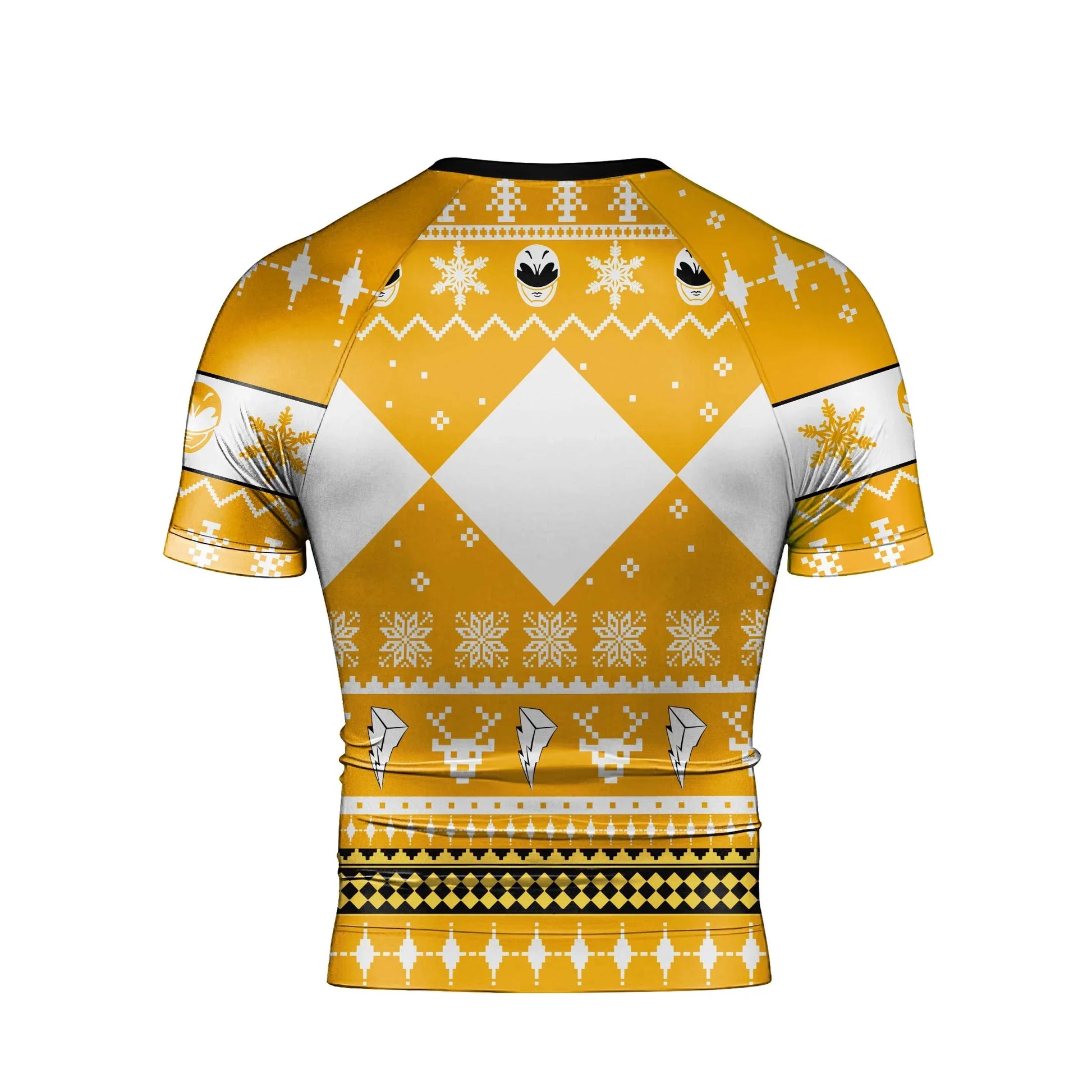 Mighty Morphin Yellow Ranger Christmas Rash Guard