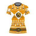 Mighty Morphin Yellow Ranger Christmas Rash Guard