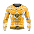 Mighty Morphin Yellow Ranger Christmas Rash Guard