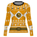 Mighty Morphin Yellow Ranger Christmas Rash Guard