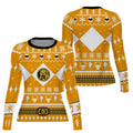 Mighty Morphin Yellow Ranger Christmas Rash Guard