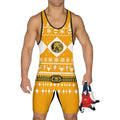 Mighty Morphin Yellow Ranger Christmas Wrestling Singlet