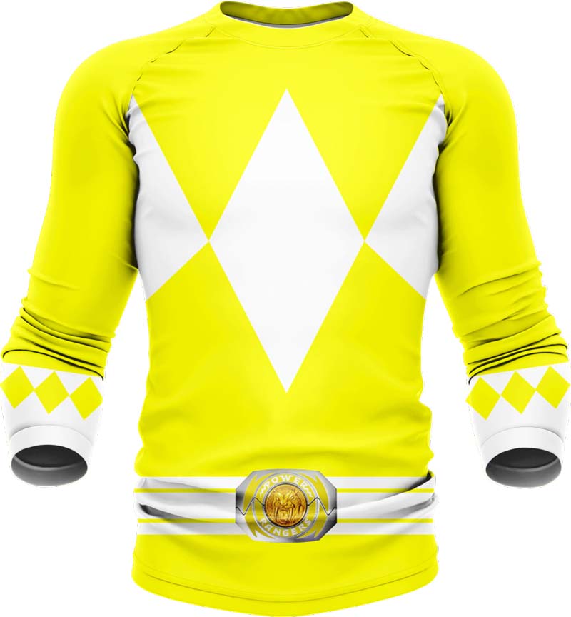 Mighty Morphin Yellow Ranger Long Sleeve Rash Guard