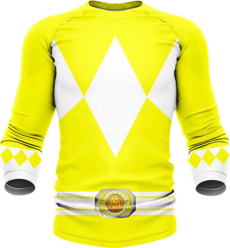 Mighty Morphin Yellow Ranger Long Sleeve Rash Guard