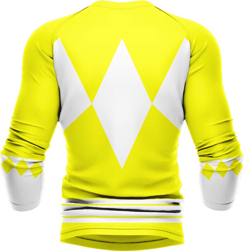 Mighty Morphin Yellow Ranger Long Sleeve Rash Guard